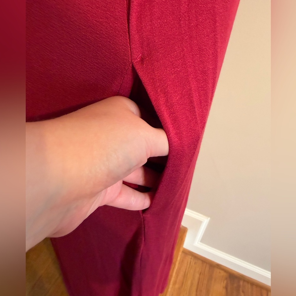 NWT Lane Bryant Red Sleeveless Shirttail Hem Maxi Dress - Plus Size 22/24 - Picture 7 of 14